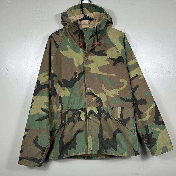 Vintage CABELAS Men's GoreTex Green Camo Hunting Jacket Made in USA - Medium